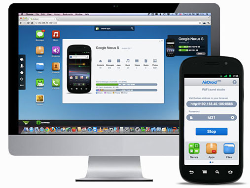 Migliori applicazioni per controllare smartphone da pc: Airdroid