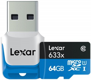 Migliori Micro SD - Lexar microSDXC 633x UHS-I 64GB con USB 3.0 Reader