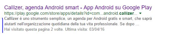 Descrizione breve app - meta description