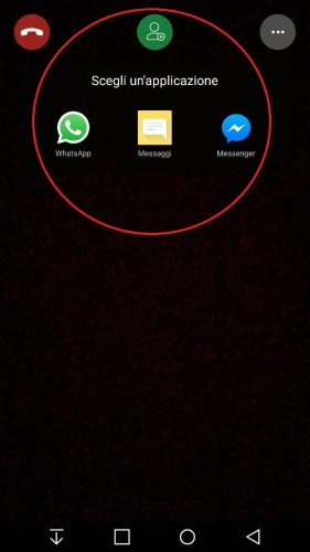 Come fare videochiamare Whatsapp - Screen app in fase di condivisone
