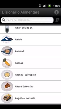 dizionario alimentare - app femminili