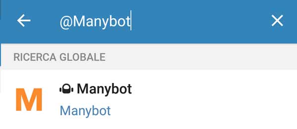 Come creare un bot su Telegram - ManyBot