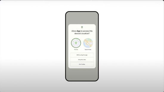 Android 12, tutte le novità: posizione approssimativa